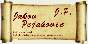 Jakov Pejaković vizit kartica
